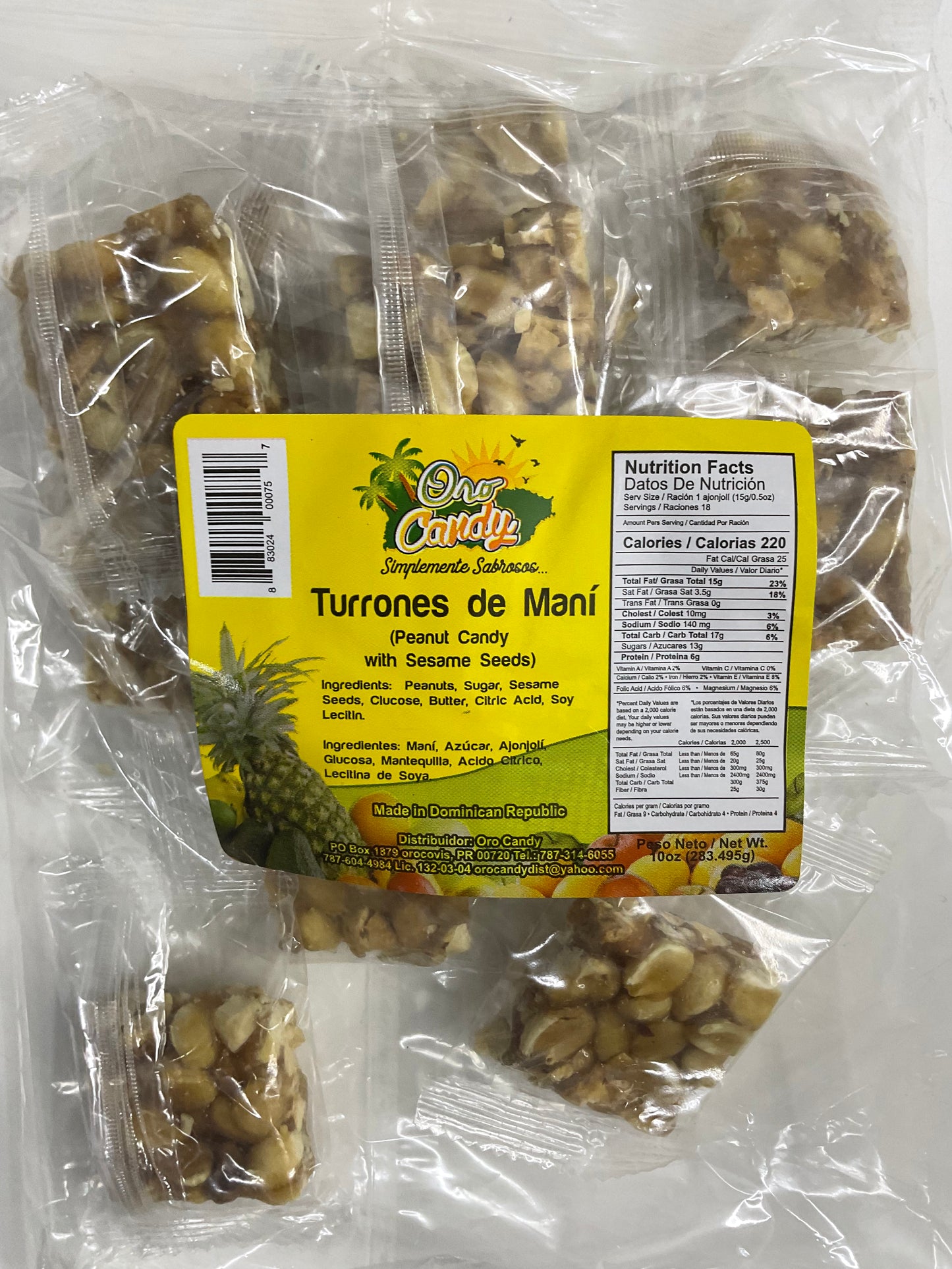 Turrón de Maní 10 onz.