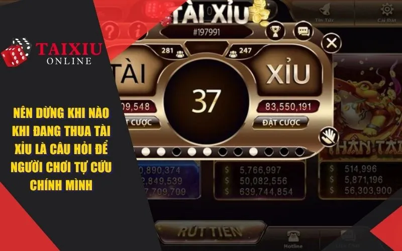 nen dung khi nao khi dang thua tai xiu la cau hoi nguoi choi tu cuu minh 1374 Nên dừng khi nào khi đang thua tài xỉu là câu hỏi để người chơi tự cứu chính mình